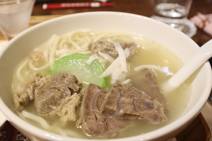 冠軍牛肉麵－詩篇咖啡廳。　記者-林秀美／攝