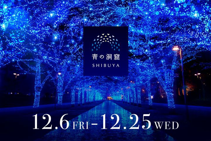 ▲從澀谷公園通至代代木公園約800公尺路上，青色燈飾構築出一片夢幻空間。　圖：©青之洞窟SHIBUYA／提供