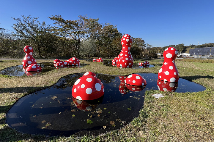 ▲KURKKU FIELDS 園區內共收藏三款草間彌生以及其他多位藝術家作品。　圖：向日遊顧問有限公司／提供
