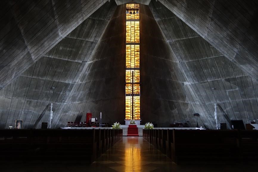 ▲東京主教座堂關口教會擁有莊嚴氛圍的教堂內部。　圖：©St. Mary's Cathedral, Tokyo／提供