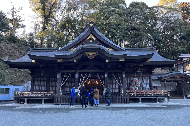 ▲金刀比羅神社主祀航海與交通安全之神「金毘羅大權現」。　記者-王政介／攝