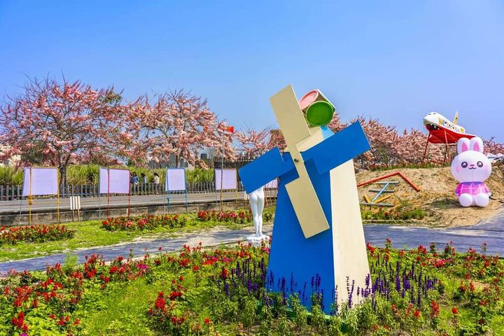 ▲金砂里花旗木步道。　圖：臺南市政府觀光旅遊局／提供