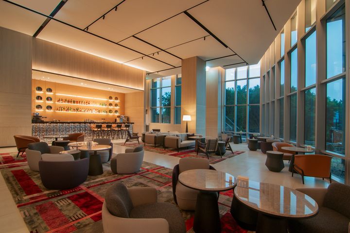 ▲桃園國際機場凱悅酒店-大堂酒廊。　圖：凱悅酒店集團／提供