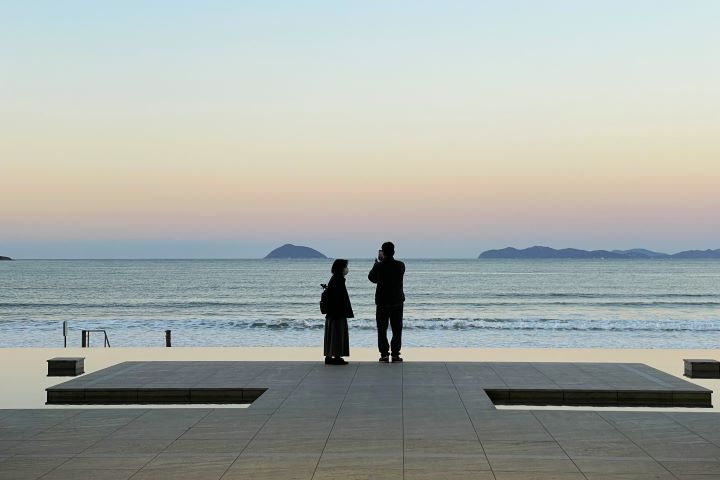 唐津 Seaside Hotel 無敵海景。　記者-何昕穎／攝影