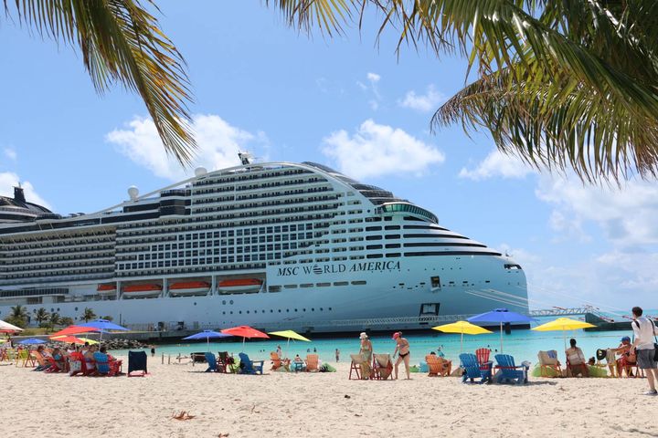 MSC 亞美利加號（MSC World America）4月正式從邁阿密啟航，開啟8天7夜加勒比海航程。　圖：尊榮假期／提供 