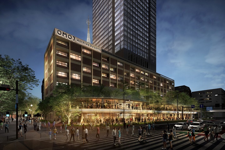 OMO7 横浜飯店外觀示意圖。　圖：星野集團／提供
