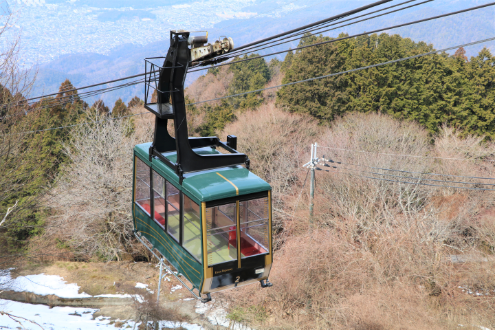 搭乘比叡山空中纜車，攻向山頂一覽琵琶湖美景。　圖：向日遊顧問有限公司／提供