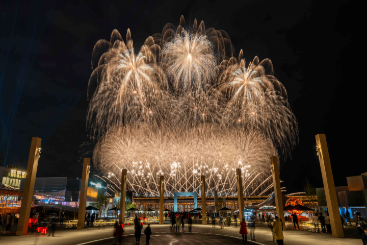 04/13世博開幕煙火，由「Wakino Art Factory」負責。　圖：Japan Fireworks Expo／提供