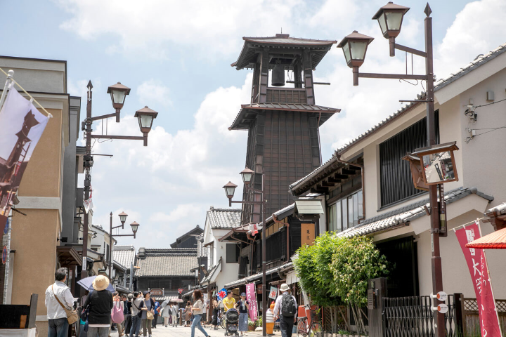川越老街的地標，時之鐘。　圖：埼玉縣物產觀光協會／提供