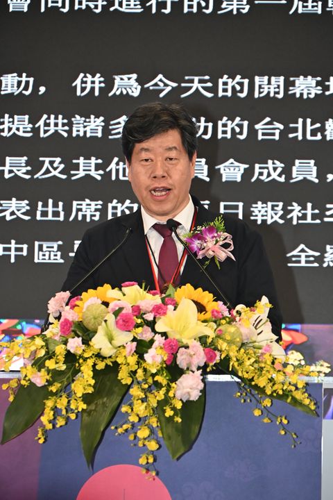 ▲韓國旅遊博覽會組委會主任委員金意承。　記者-王政／攝