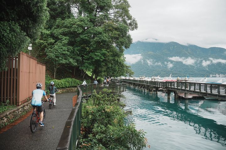 ▲日管處致力營造日月潭自行車騎乘路線，成為一條具有在地文化、低碳且永續的旅遊路線。　圖：日月潭國家風景區管理處／提供