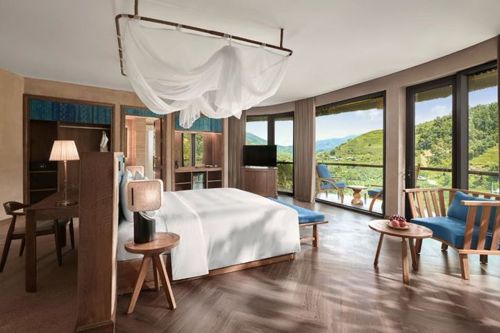 ▲俯瞰越南原始高地寧靜景致的康養套房（Wellbeing Suite）。　圖：悅榕集團（Banyan Group）／提供