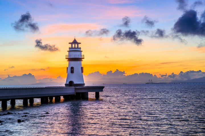 ▲漫步珠海的黃昏，迎接日落後的繽紛盛宴。　圖：shutterstock／來源