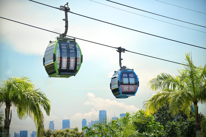 ▲新加坡纜車－聖淘沙線煥新娘惹風。　圖：聖淘沙發展局／提供