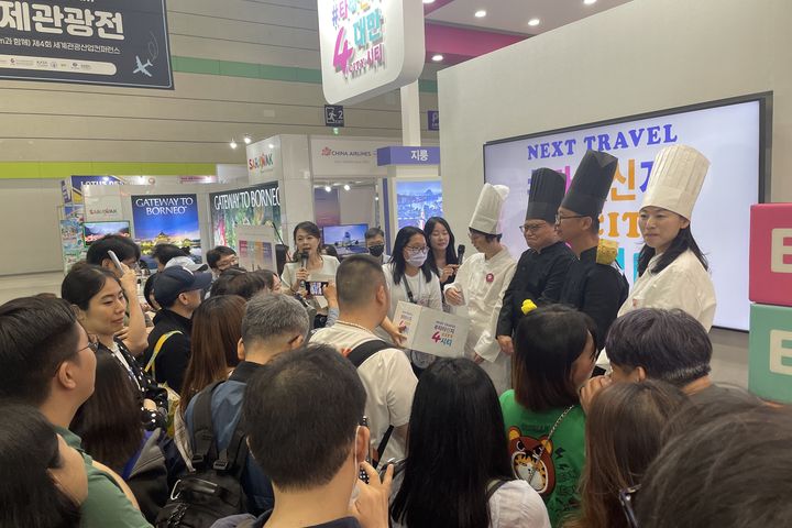 ▲四市觀光觀首長化身韓劇《黑白大廚》角色登場。　圖：桃園市政府觀光旅遊局／提供