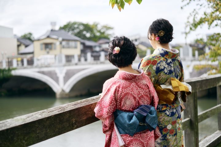 台灣遊客會在石川金澤穿和服逛淺野川、茶屋街。　圖：Ⓒ石川縣觀光連盟／來源