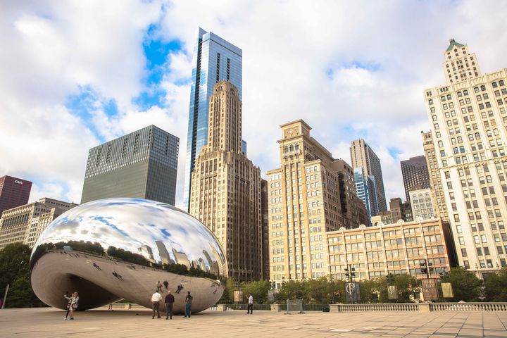 ▲芝加哥知名公共藝術與景點雲門 Cloud Gate。　圖：美國國家旅遊局／提供