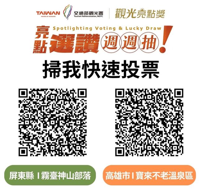 ▲觀光亮點獎票選活動開跑！。　圖：茂林國家風景區管理處／提供