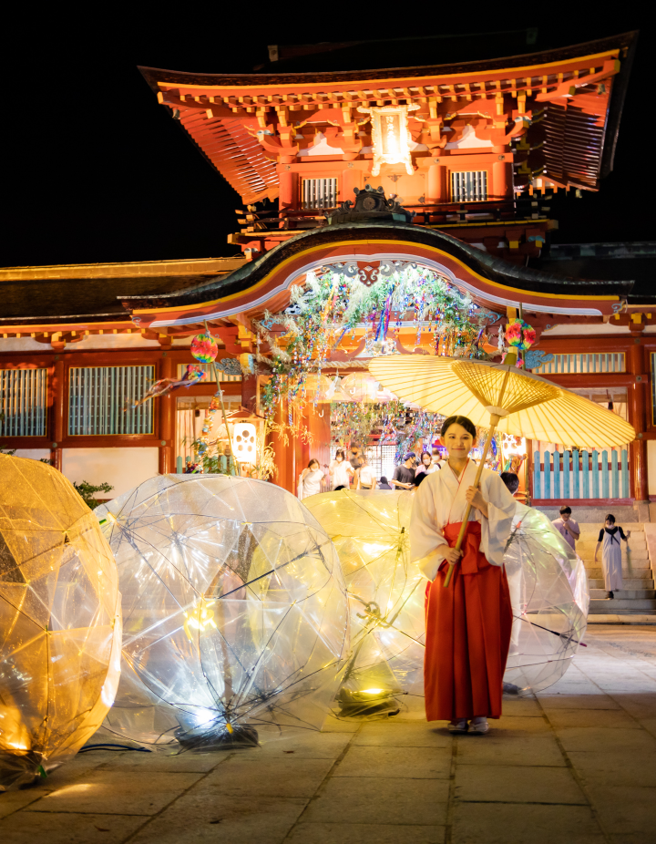 ▲防府天滿宮的七夕祭典。　圖：山口県観光連盟／提供