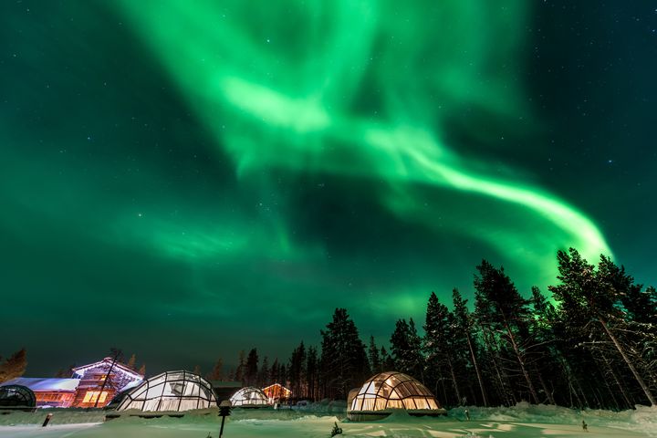 ▲入住極光玻璃屋，溫暖舒適的追極光。　圖：shutterstock／來源