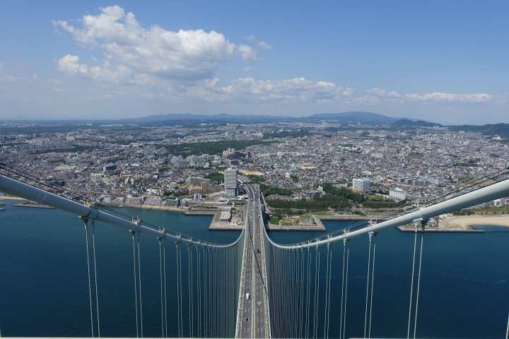 ▲連接本州與四國的明石海峽大橋正推出塔頂體驗活動。　圖：本州四国連絡高速道路株式会社／提供