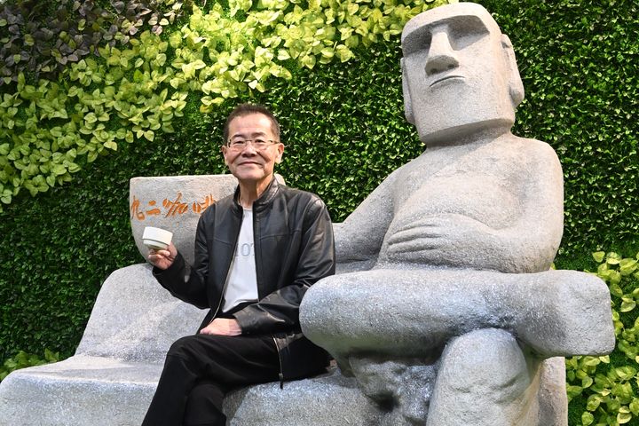 ▲取以摩艾石像的「復活」含義，表達對農業振興活化的正向期許。　記者-王政／攝