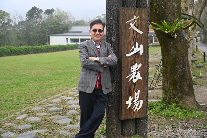 ▲新北市農會總幹事楊棟樑用心打造，讓文山農場成為雙北都會區的最佳淨土。　記者-王政／攝