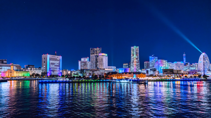 ▲橫濱港未來將在夜晚盛大點燈。 圖:creative light yokohama/提供