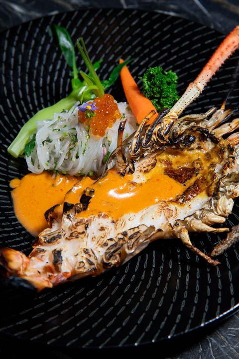 ▲烤泰國蝦淋鹹蛋醬汁。　圖：Heavens Portfolio／提供