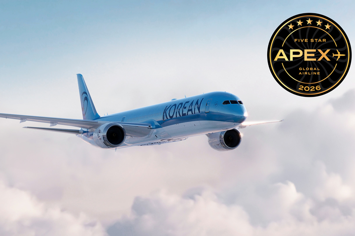 大韓航空連續第九年獲 APEX 評選「全球五星級航空公司」殊榮。　圖：大韓航空／提供 