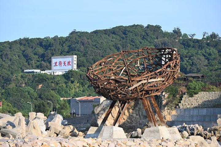 ▲第3屆「馬祖國際藝術島」作品－《築巢》。　記者-謝旻蒨／攝