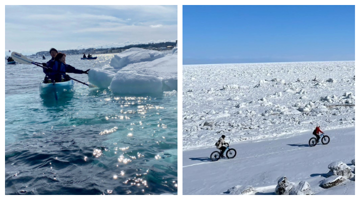 ▲流冰獨木舟和雪上胖胎車每年也是一位難求的熱門活動。　圖：WILLER／提供