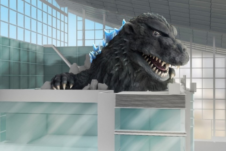 超大型初代哥吉拉雕像將設立在羽田機場3樓出發大廳。　圖：東寶TM & © TOHO CO., LTD.／提供