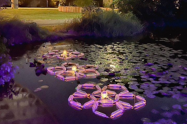 ▲元智大學黃婉雯老師創作「植物的幾何學」。　圖：新北市政府水利局／提供