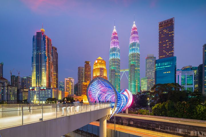 ▲馬來西亞吉隆坡知名地標之一「雙子星塔」。　圖：馬來西亞觀光局／提供