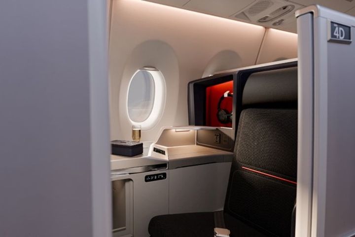 ▲達美航空套房式「達美至臻商務艙」每個座位均為走道位。　圖：達美航空／提供