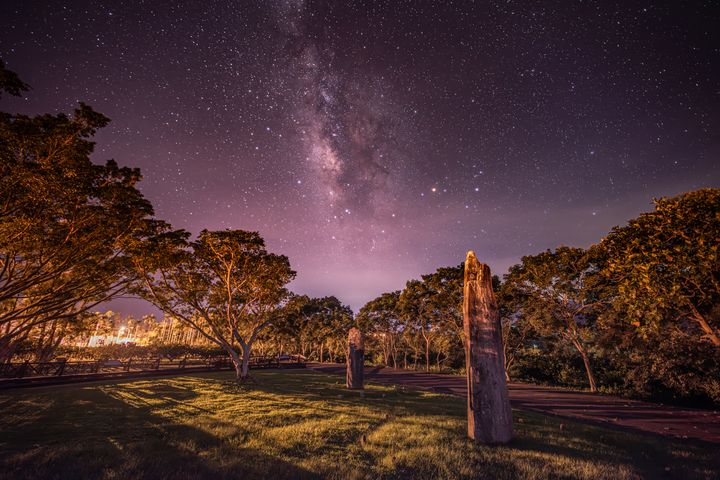▲瑞穗掃叭石柱－星空銀河。　圖：花東縱谷國家風景區管理處／提供