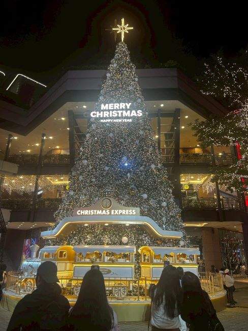 ▲新光三越傳遞幸福之樹 Christmas Express。　圖：臺北市商業處／提供