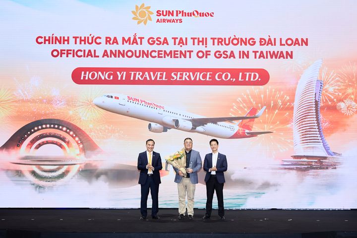 太陽富國航空於11/26正式宣佈由鴻毅旅行社擔任台灣總代理。　圖：太陽富國航空／提供