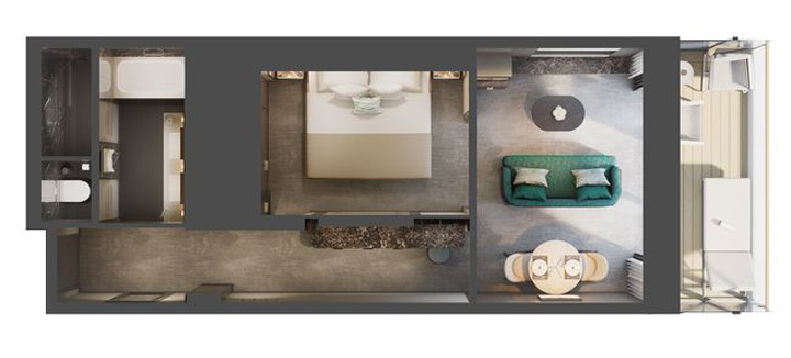 ▲標準套房空間配置圖。　圖：太平洋旅行社／提供