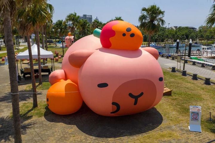 ▲卡比胖拉氣偶裝置。　圖：台南市政府觀光旅遊局／提供