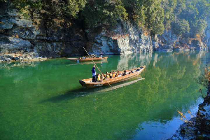 ▲長瀞溪谷幽美，岩疊景色獨特。　圖：秩父鐵道／提供