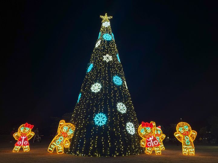 ▲薑餅人守衛隊為聖誕添加色彩。　圖：新北市政府水利局／提供