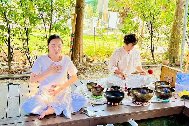 ▲龜丹溫泉體驗湧泉頌音。　圖：臺南市政府觀光旅遊局／提供