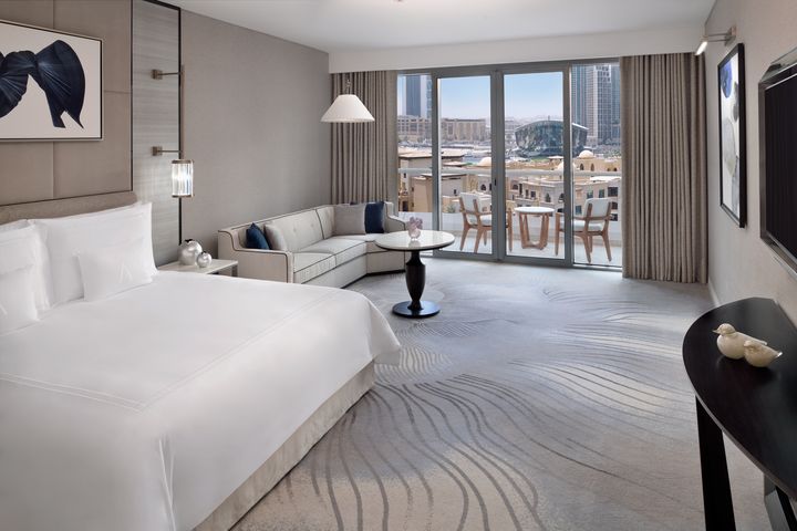 ▲杜拜市中心地標飯店緊鄰杜拜購物商場。　圖：Heavens Portfolio／提供