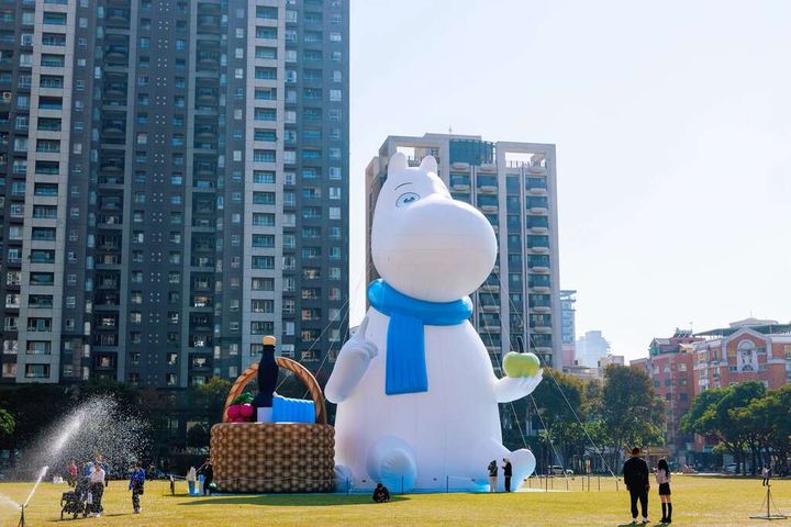 全世界最大的「巨型姆明」。　圖：台中市政府觀光旅遊局／提供