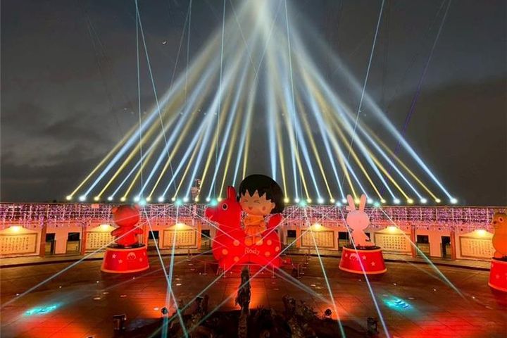 ▲「2026彰化月影燈季」可見到可愛馬戲主題燈組、跳跳馬 Rody與櫻桃小丸子雙 IP 聯名主題燈光秀。　圖：彰化縣政府／提供