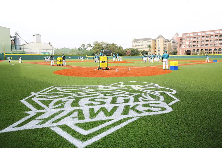 台鋼皇鷹學院標準棒球場。　圖：燦星旅遊／提供
