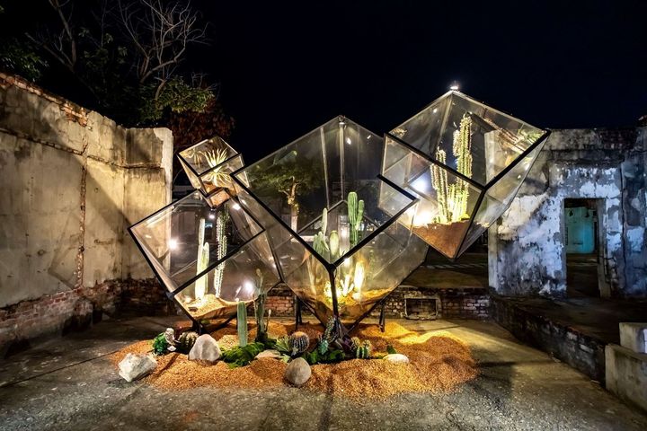 ▲勝利星村燈區「巨大的微景觀」。　圖：屏東縣政府／提供