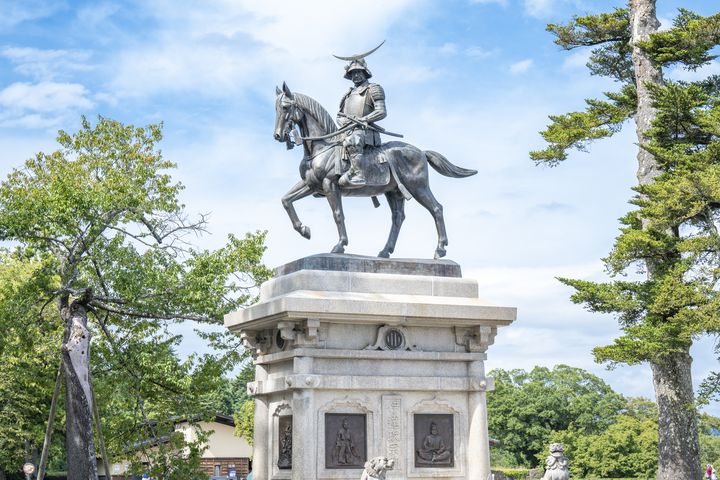 ▲仙台城跡的伊達政宗騎馬雕像為仙台的地標。　圖：仙台市／提供
